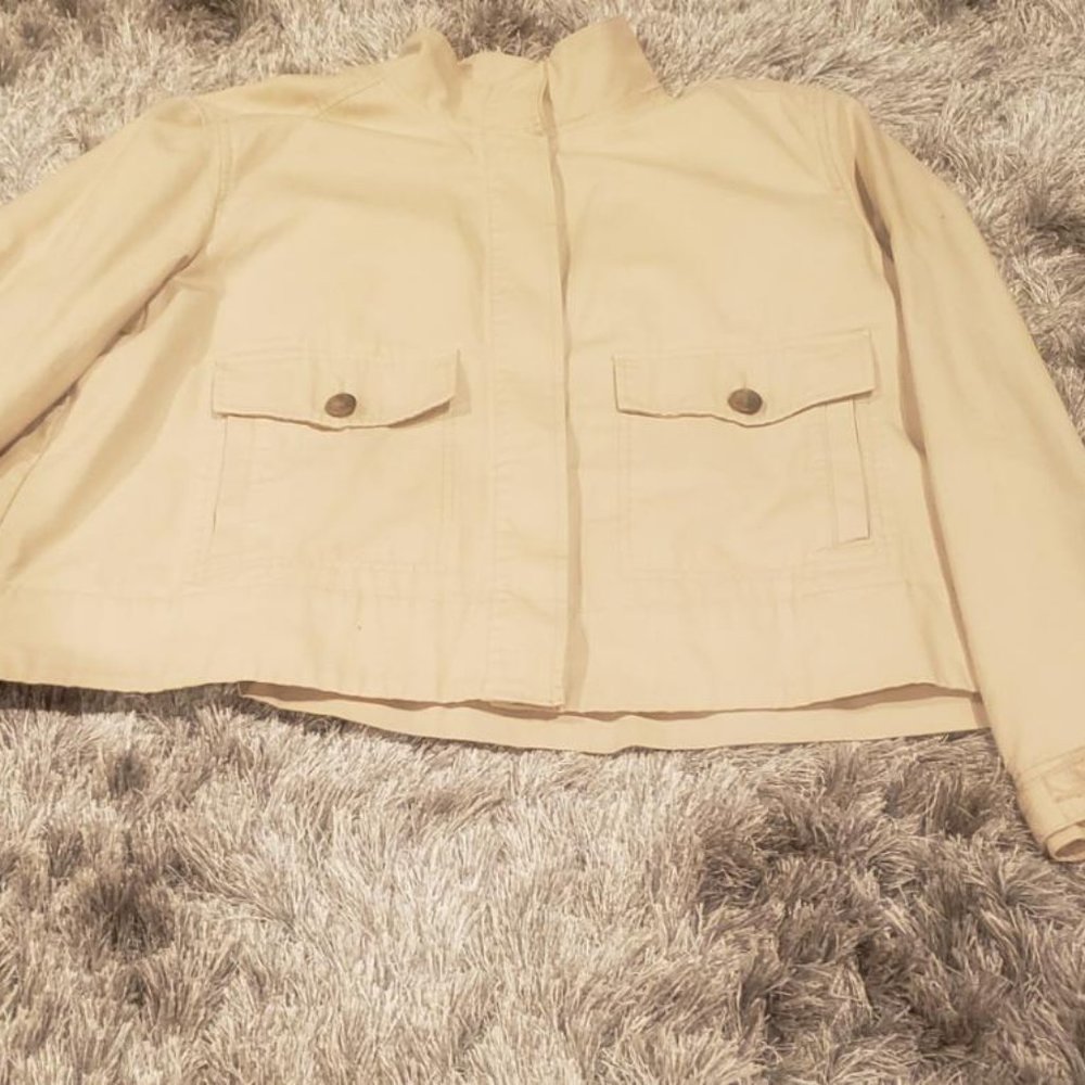 Womens Khaki Gap Half Jacket